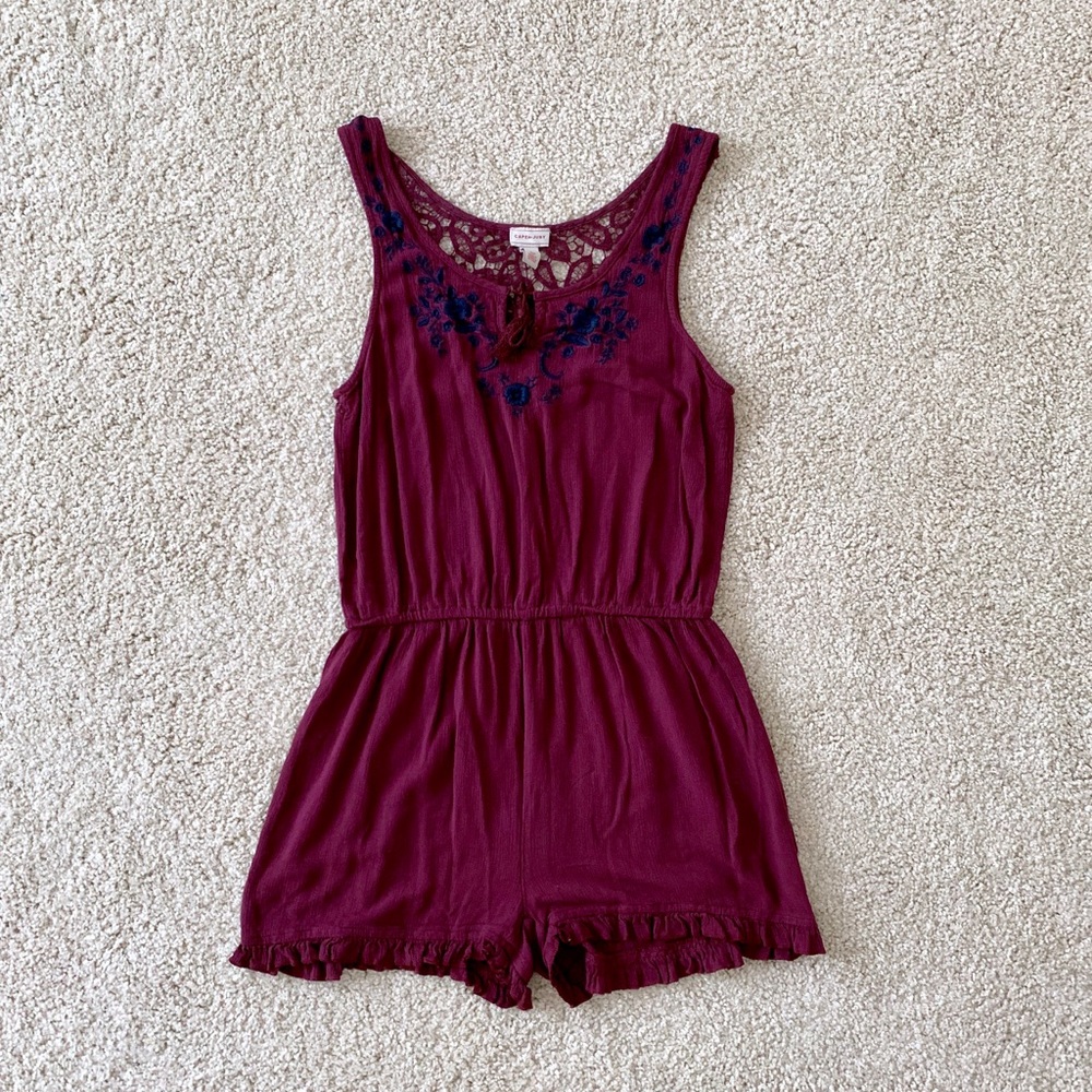aeropostale burgundy/maroon romper